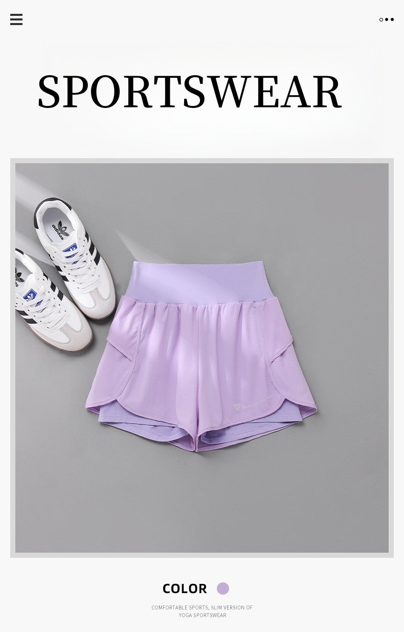 DRUR Sports Shorts Women High Waist Loose Yoga Shorts With Pocket Female Short Pants Woman's Gym Running Shorts Fitness Clothes