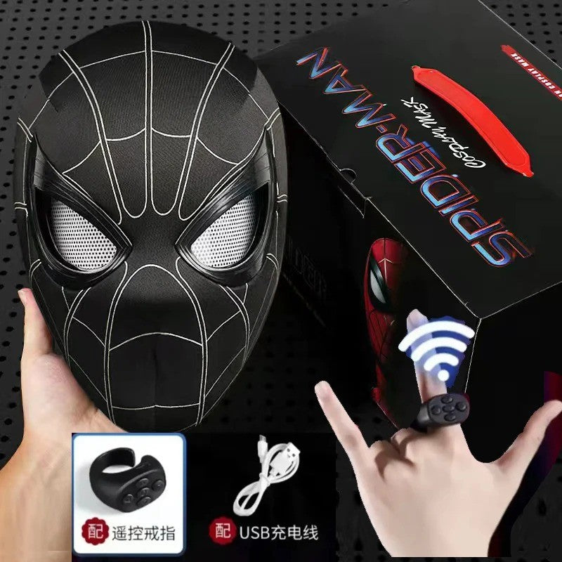 Promoção Máscara Capacete Homem-Aranha Espetacular da Marvel Colecionável Cosplay com Olhos Luminosos e Controle de Anel Elétrico