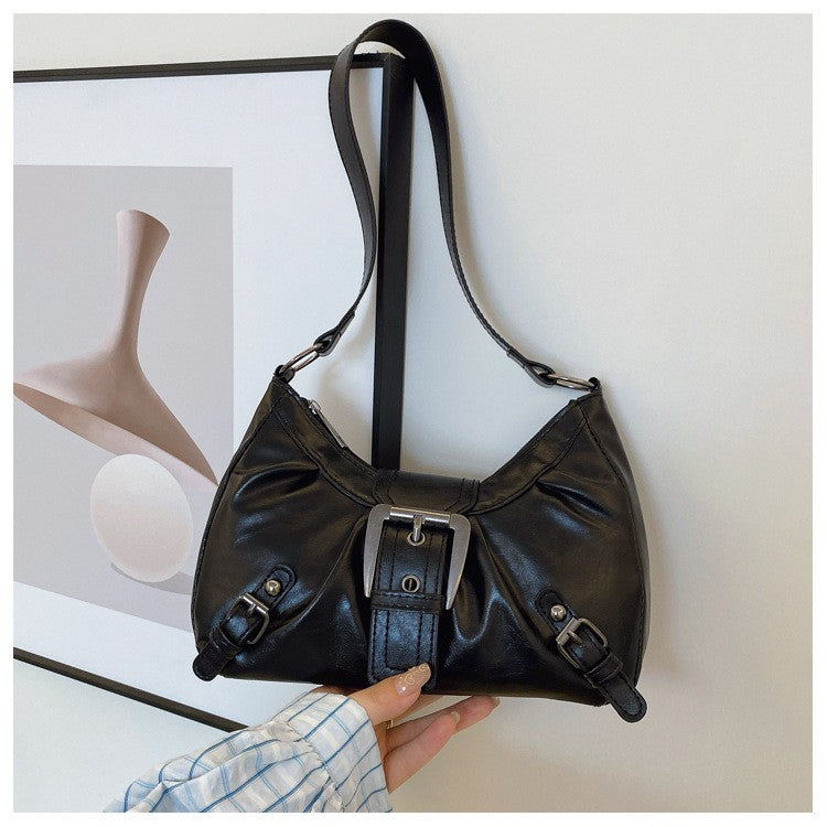 2025 Large Capacity Pleated New Retro Commuter Temperament Locomotive Do Old Style Underarm Shoulder Bag Women