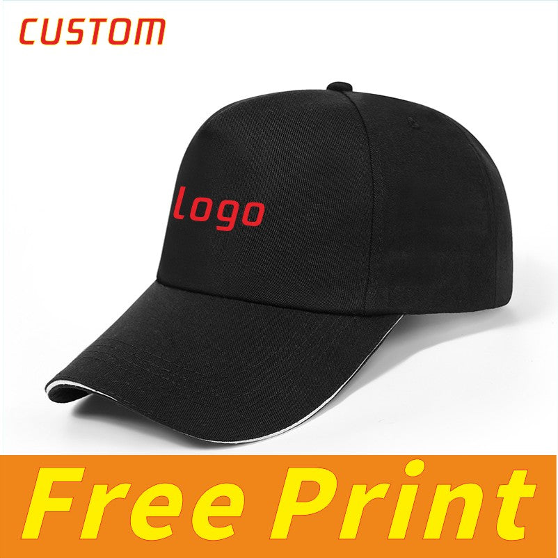 Classic Duck Tongue Hat Tennis Hat Sun Hat Customized Print Logo Icon Personalized Custom Embroidery