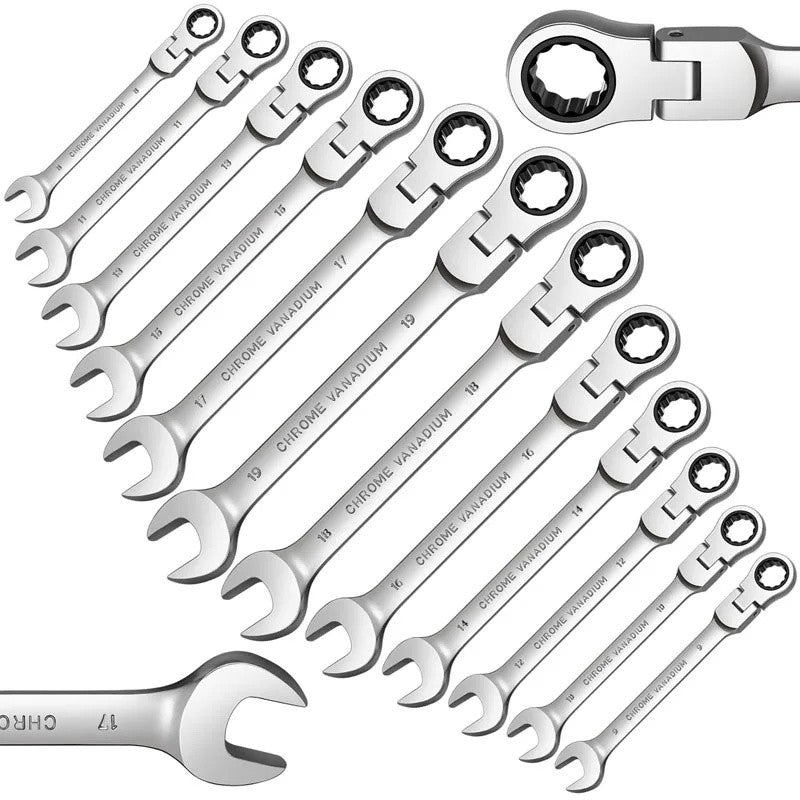 16pcs/set Combination Ratchet Wrench,Key Wrench Kits , Dual-purpose Ratchet Tool, Ratchet Combination Set, Car Maintenance Tools