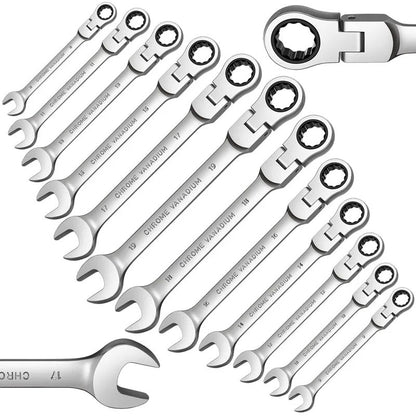 16pcs/set Combination Ratchet Wrench,Key Wrench Kits , Dual-purpose Ratchet Tool, Ratchet Combination Set, Car Maintenance Tools