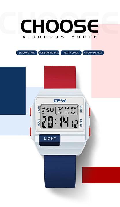 TPW 36mm Midsize Digital Watch For Women Teenage  Meter Water Resistant