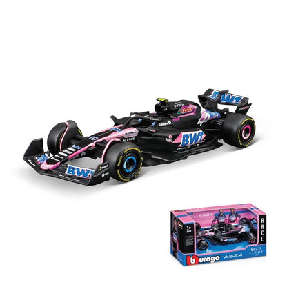 Bburago 1:43 Alpine F1 Team A524 2024 Liga Carro Miniatura Diecast Modelo #10 Pierre Gasly #31 Esteban Ocon Brinquedo Colecionável
