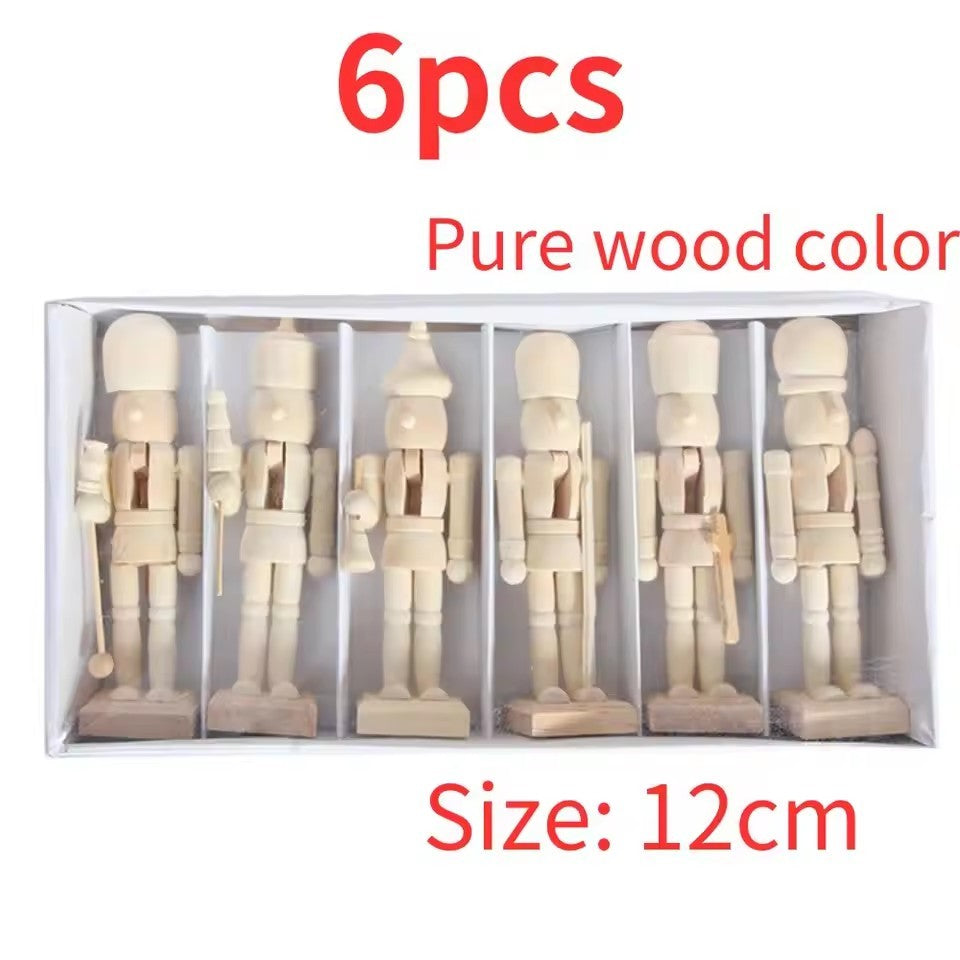 10/12/14cm Nutcracker Miniatures Pink Series Nutcracker Puppet Ornaments Desktop Decoration Cartoons Walnuts Soldiers Band Do