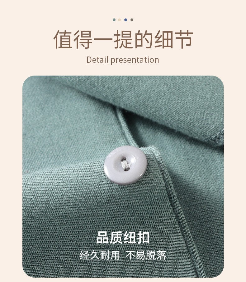 High Quality 100% Cotton Pajamas Suit Men Outside Classic Simple Male's Homewear Fashion Soft Breathable Sleepwear Business Gent