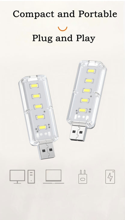 10LEDs USB Touch Dimming Night Light 5V Portable 3000K/6500K Bulb for Bedroom Study PC Laptop Mobile Power Bank Plug in Lighting