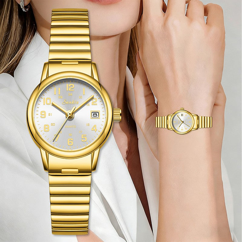 SUNKTA Women's Quartz Wristwatches Top Brand Luxury Bracelet Watch Gift For Women Fashion Simple Sport Waterproof Ladies Watch