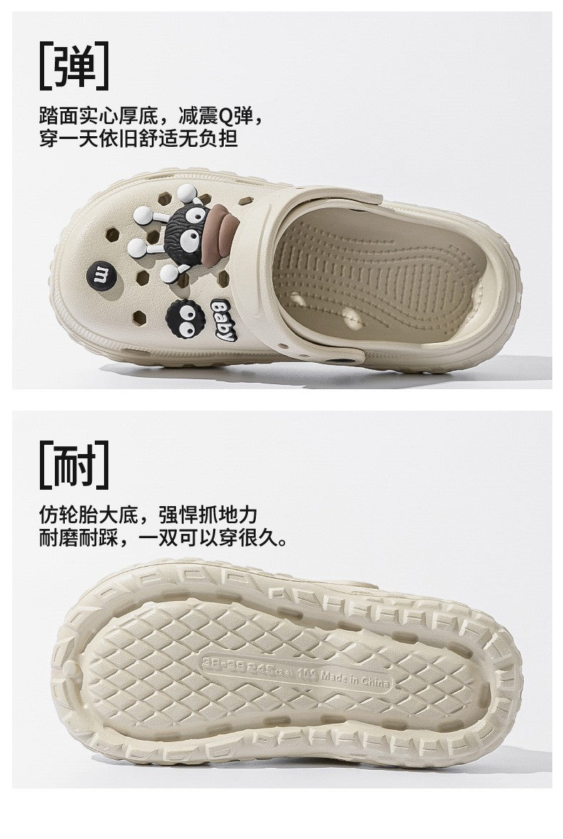 Slippers with holes, men's shoes, 2025 new model, medical nurse EVA anti slip and anti odor outer wear, women's beach sandals