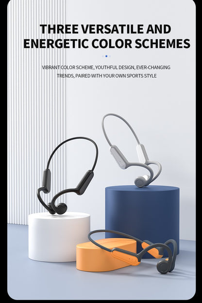 Real Bone Conduction Headphone Wireless Earphone Bluetooth 5.3 Sports Headsets Hands-free with Mic for Running