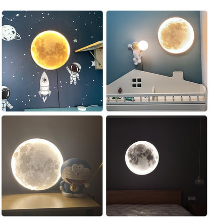 Moon Wall Lamp Living Room Background Wall Ceiling Lamp Art Bedroom Ceiling Lamp Imitating the Moon Surface Decorative Lamp