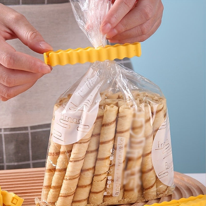 12pcs French Fries Sealing Clip Fridge Magnet Snacks Sealing Clip Food Small Clip  Kitchen Plastic Bag Seasoning Sealing Strip