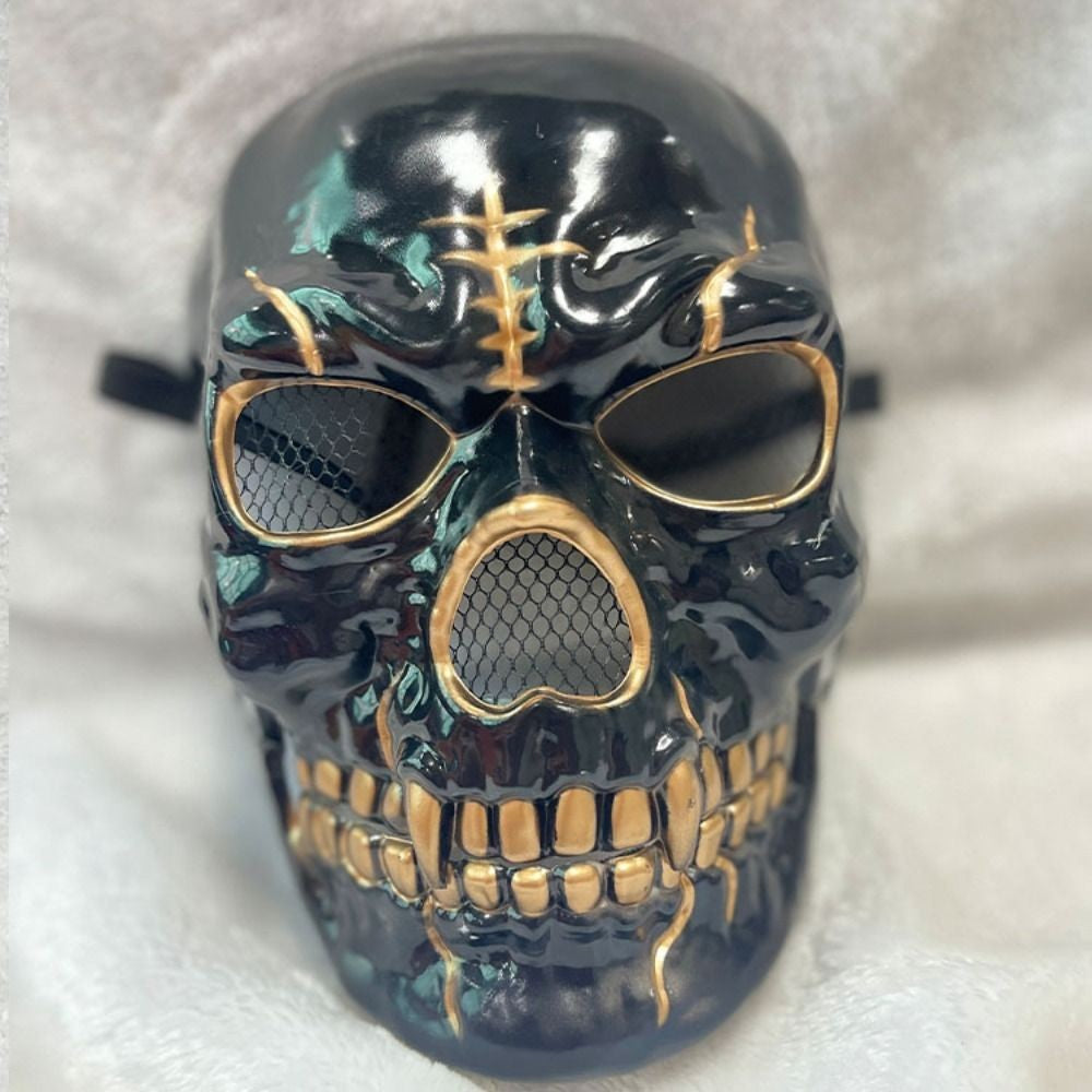Bloody Effect Moving Mouth Skull Mask Adjustable Realistic Scary Skull Headgear Funny Spooky Halloween Skull Masks for Women Men