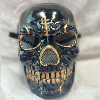 Bloody Effect Moving Mouth Skull Mask Adjustable Realistic Scary Skull Headgear Funny Spooky Halloween Skull Masks for Women Men