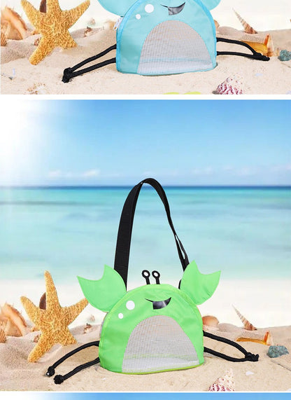 Crab Children's Beach Bag Storage Bag Outdoor Shell Bag Travel Crossbody Small Backpack Toy Storage Bag