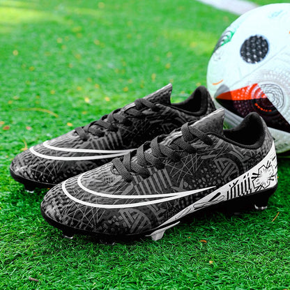 Men Soccer Shoes Adult Kids FG Football Boots Cleats Grass Training Turf Shoes Outdoor Non Slip Futsal Sneakers Unisex