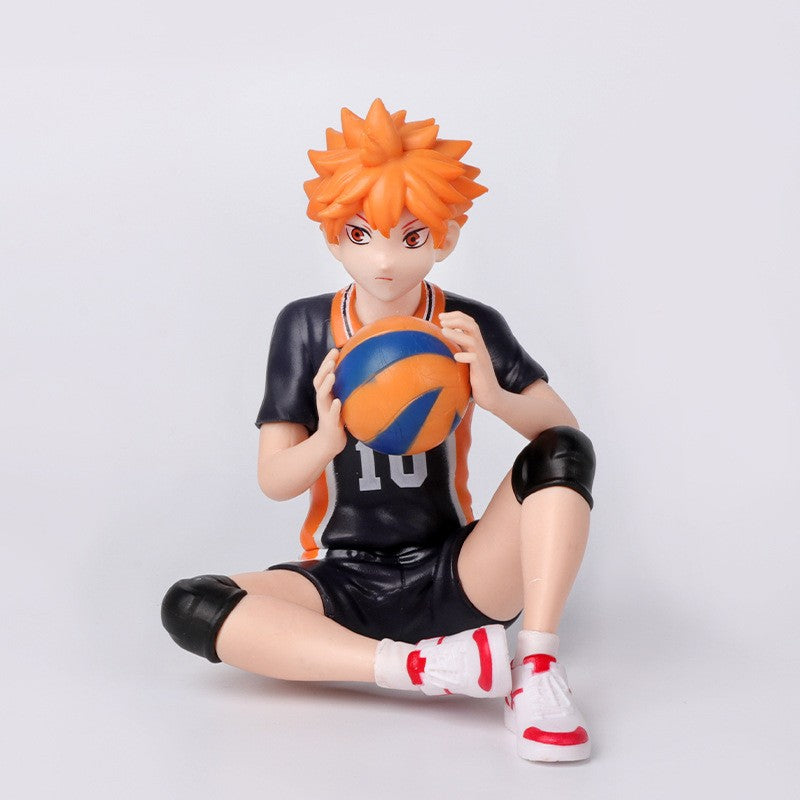 12,5cm Anime Haikyuu Figura Shoyo Hinata Modelo Brinquedo Boneco de Ação Noodle Stopper Tobio Kageyama Coleção de Voleibol Brinquedo de Caixa