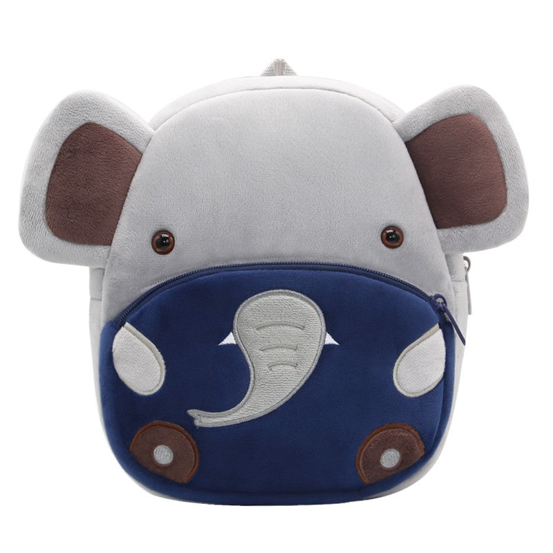 Mochila Infantil Meninos Meninas Animal Fofo Elefante Mochila de Pelúcia para Jardim de Infância