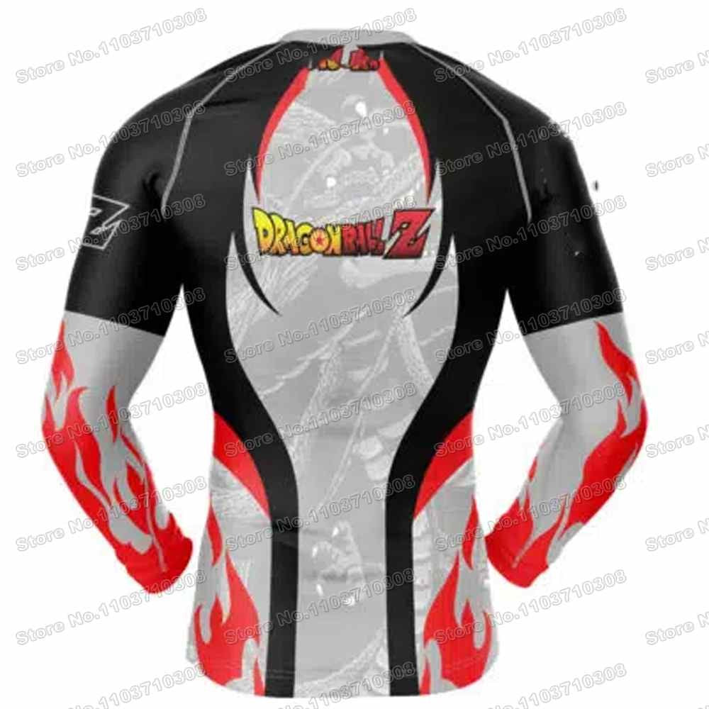 Shenron Long Sleeve Cartoon Anime Game Jersey Beach Shirts Swimwear Diving Gym Shorts MMA BJJ Men Jiu Jitsu Fitness Sets