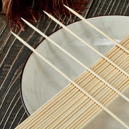 100pcs High Quality Bamboo Skewer Sticks Sturdy Disposable Barbecue Fruit Sticks Barbecue Party Buffet Food BBQ Tools Accessorie