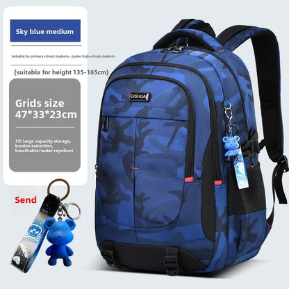 Mochila de camuflagem nova 2025 para viagem ao ar livre, para homens, 2 tamanhos, para o sexo masculino, mochila escolar de alta capacidade para universitários e meninos
