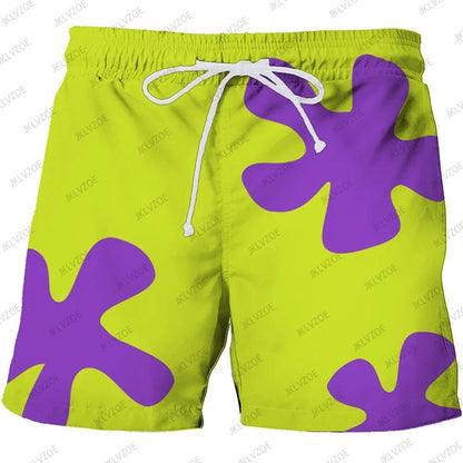 3D Anime Summer New Patrick Star Board Shorts Trunks Quick Dry Beach Swiming Shorts Women Men Hip Hop Short Pants Beach Clothes
