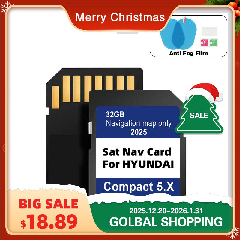 32GB SD Card Maps Europe Turkey for Hyundai Compact 5.X i10/i20/i30/i40/Kona/Santa/Tucson Car Sat Nav Navigation GEN5 GPS 2025