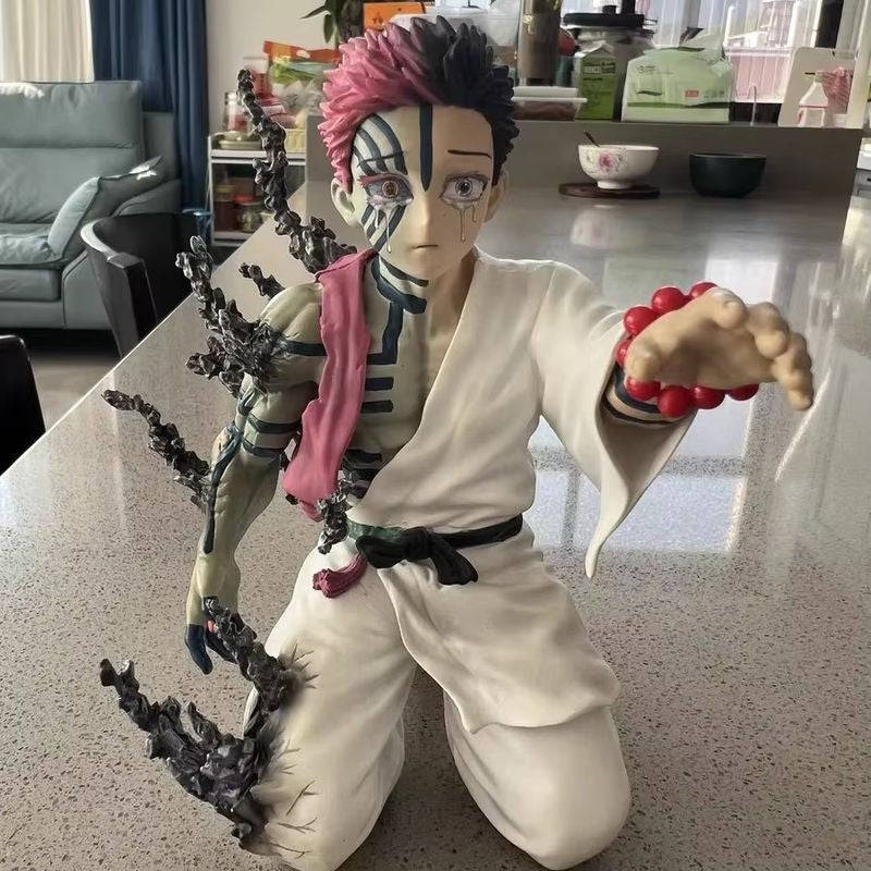 2025 Nova Figura de Anime Demon Slayer Akaza Hakuji de 13cm Modelo Boneca Estatueta de Ação PVC Decoração Periférica Brinquedos para Área de Trabalho