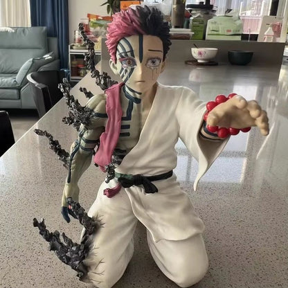 2025 Nova Figura de Anime Demon Slayer Akaza Hakuji de 13cm Modelo Boneca Estatueta de Ação PVC Decoração Periférica Brinquedos para Área de Trabalho
