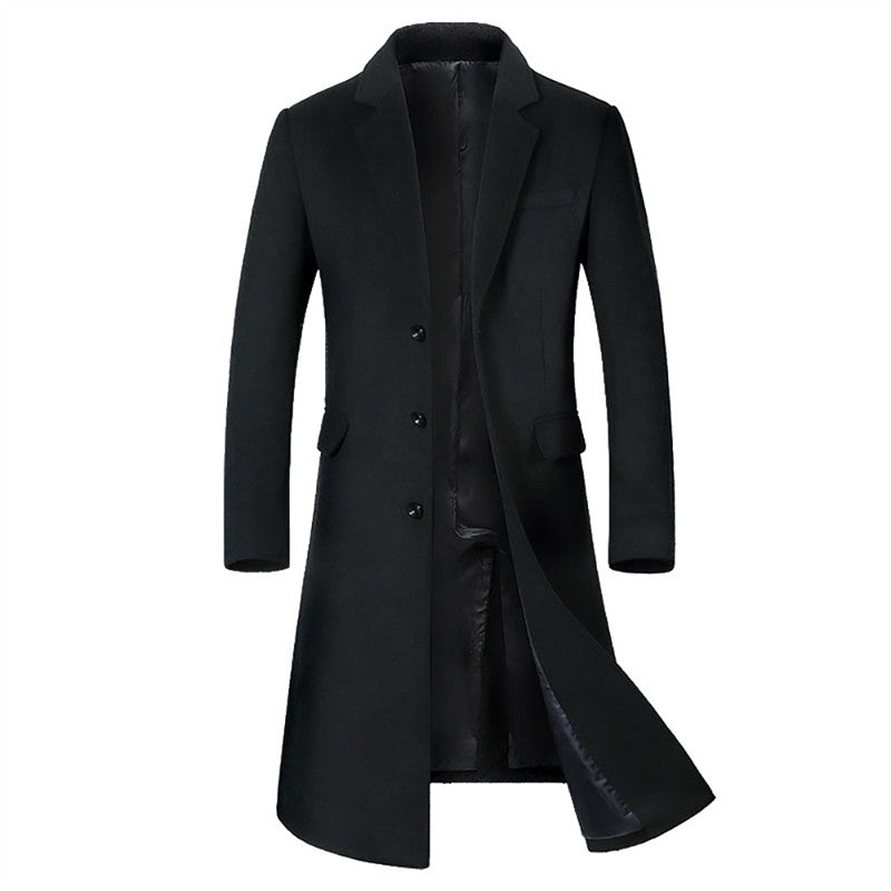Coats for Men,Wool content 54%,A Long Jacket Below The Knee,Men's Overcoat,Men's Coat Windbreaker,Men Coats, Long Overcoat Men