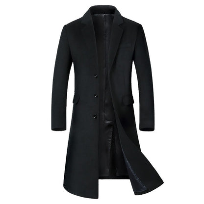 Coats for Men,Wool content 54%,A Long Jacket Below The Knee,Men's Overcoat,Men's Coat Windbreaker,Men Coats, Long Overcoat Men