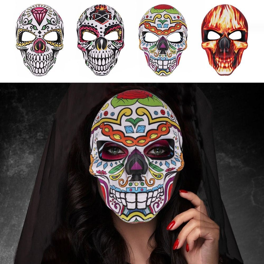 Adult Halloween Skull Mask Novelty DIY Cosplay Mask Full Face Day of The Dead Masks