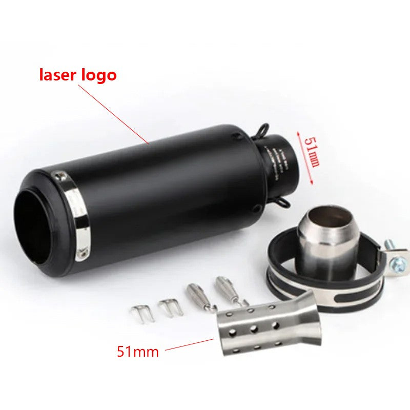 motorcycle exhaust inox muffler carbon fiber exhaust Universal 51/60mm with DB Killer for z900 R3 R25 MT07 MT09 R1 Z400 Z650