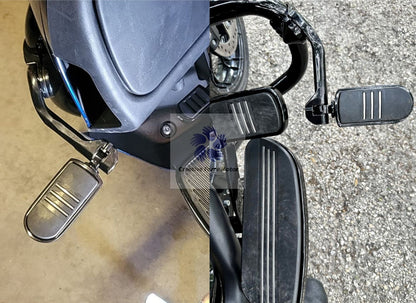 Kit de Suportes de Pedaleiras para Protetor de Motor de Motocicletas 1-1/4" Descanso de Pé para Harley Honda Davidson Road King Sportster Fat Boy Electra Glide
