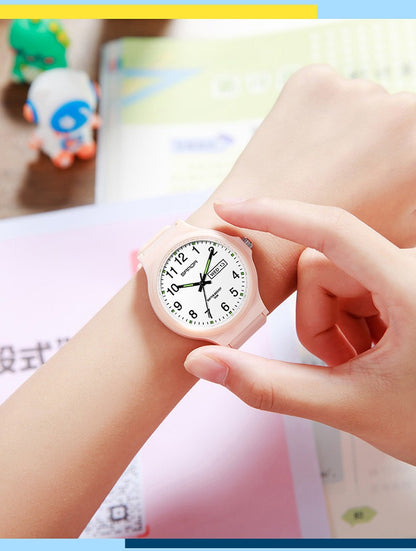 SANDA 9072 Student Quartz Watch Simple Light Fashion Resistant Outdoor Sport Wristwatch for Boy and Girl Best Gift