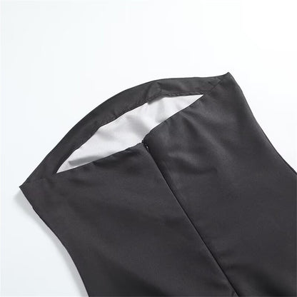 2024 Summer Women Strapless Backless Flower Printed Long Dress Women Sleeveless Off Shoulder Vestidos Plus Size S-3XL Streetwear