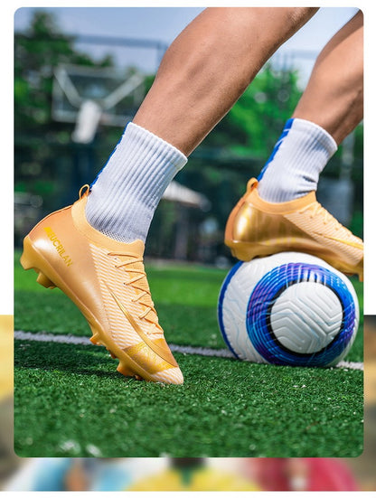 New Men's Football Boots Training Cleats Sneakers Soccer Shoes Wholesale FG Top Quality Non-Slip Drop Shipping Unisex Adult