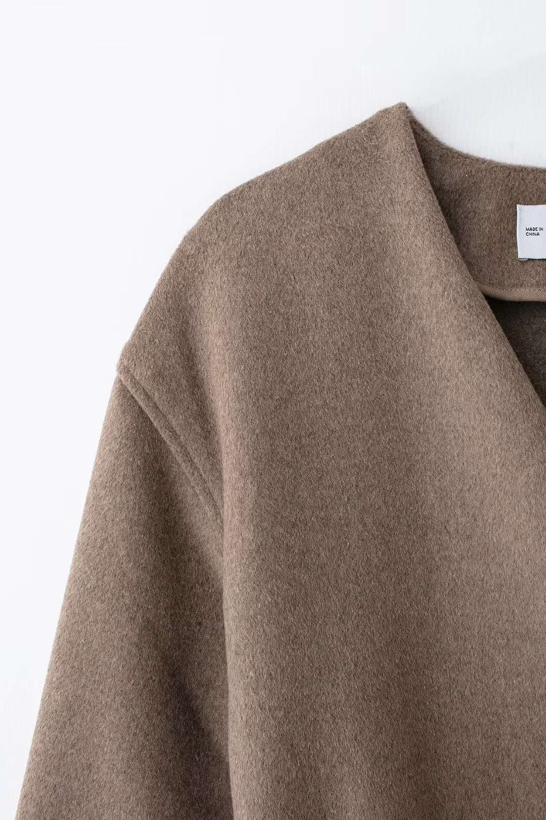 EDSA Women Soft Belted Jacket Wrap V-neck Long Sleeves New Elegant Lady Commute Outwear for Female