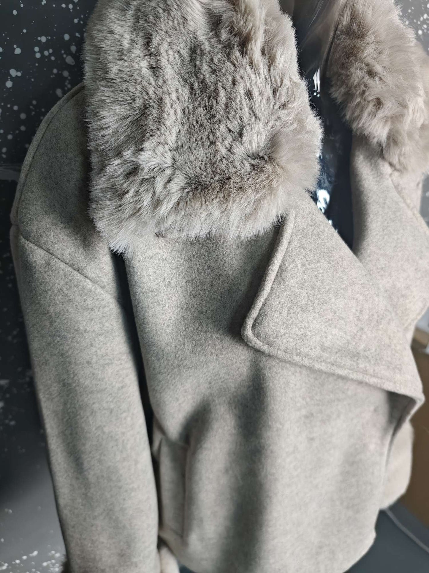 UCXQ Fashion Loose Warm Coat Women's Turn Down Collar Long Sleeve Covered Button Cardigan Coats 2025 Autumn Winter New 23Z4030