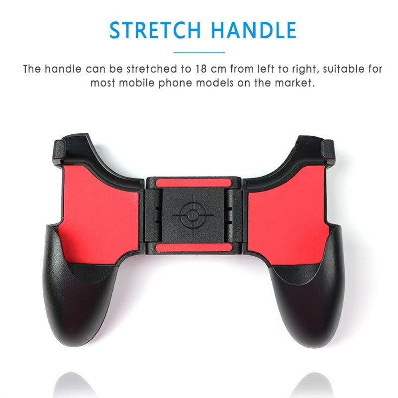 Portable 2 in 1 Mobile Game Controller PUBG Gaming Joystick Shooter Trigger Buttons Smartphone Gamepad for iPhone Android