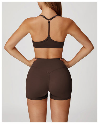 Cycling Shorts Cross Waist Head Yoga Shorts High Waist Workout Fitness Lift Butt Fitness Tights Gym Running Body Shaper Pants