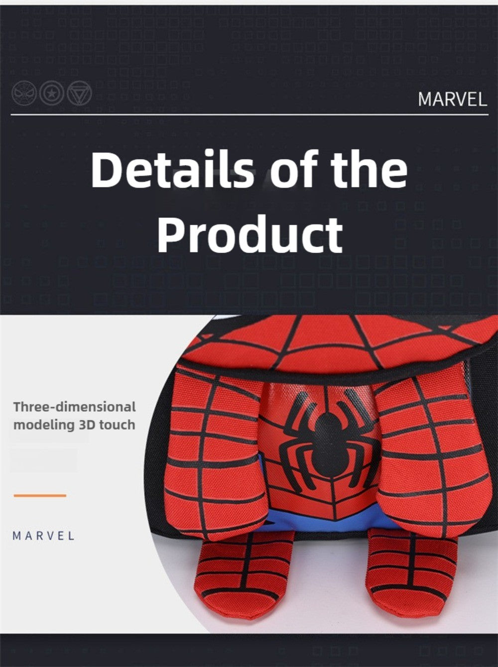 Mochila Infantil Escolar de Capitão América Homem Aranha Homem de Ferro Fofa Desenho Animado para Meninos Leve para Jardim de Infância