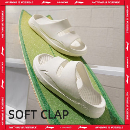 Li-Ning Unisex SOFT CLAP Slippers COMFOAM Rebound Breathable Lightweight LiNing Men Women Stylish Sandals AGAV017