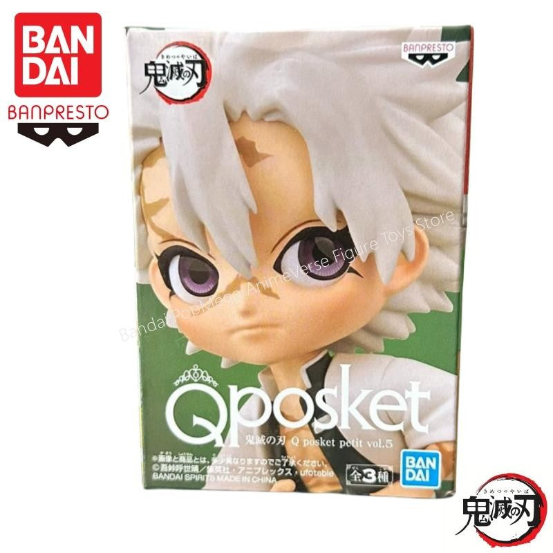 Em estoque Bandai Banpresto Original Demon Slayer Qposket Petit Rengoku Sanemi Gyomei Boneco Novo Lacrado Action Figure Garage