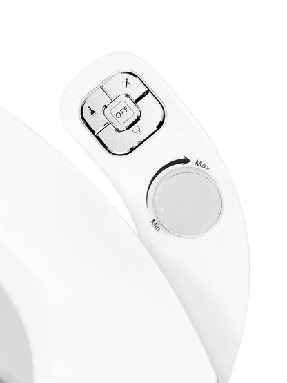 SAMODRA Button Bidet - Non-ElectricSelf  Cleaning Dual Nozzle (Frontal and Rear Wash) Fresh Water Bidet Toilet Seat Attachment