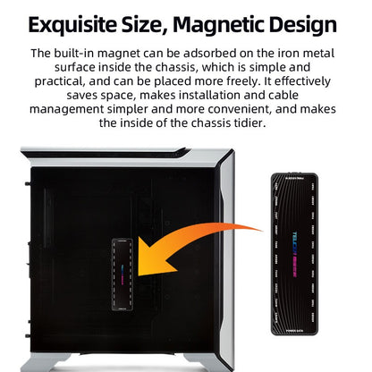 Teucer 1 to 10 12V/4Pin PWM 5V/3Pin Addressable ARGB Hub Splitter Adapter SATA Power Supply Interface  Concentrator For Case Fan