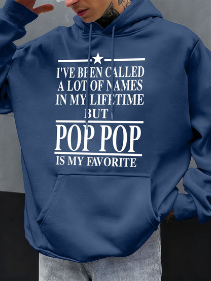 I Like The Word Pop Pop Printed Mens Hoodie Oversize All-Match Hoody Autumn Fleece Tops Casual Clothing Pocket Soft Streetwear