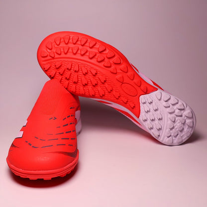 2503TF Without-Lace Mens Soccer Shoes SLIP-ON Non-Slip Turf Soccer Cleats for Kid TF/FG Training Football Boots Chuteira Campo