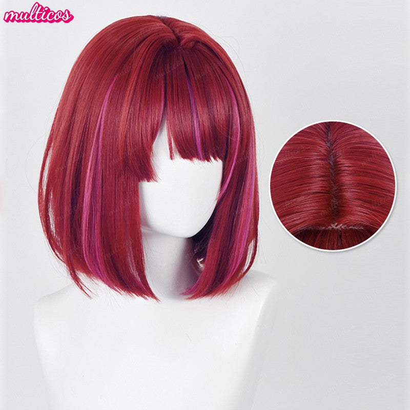 Peruca de Cosplay Oshi no Ko Hoshino Ai Hoshino Ruby Hoshino Akuamarin Arima Kana Peruca de Cosplay Cabelo Resistente ao Calor Perucas de Anime + Touca de Peruca