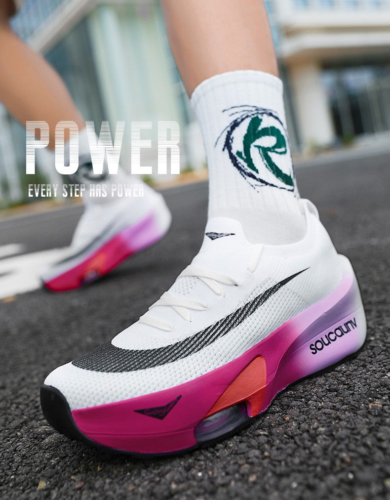 Air Cushion Running Shoes Jogging Marathon Men Sports Breathable Lightweight Women's Comfortable Nonskid Leisure Sneakers